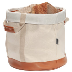 Koš na dřevo Aduro PROLINE plátěný běžový